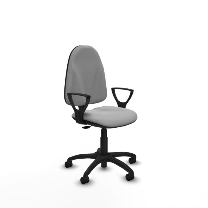 Algarra CP bali gris claro brazos fijos base poliamida ruedas nailon 50mm