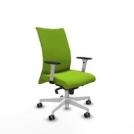 Albacete confidente sincro similpiel pistacho brazos 1D blancos base blanca ruedas 65mm engomadas