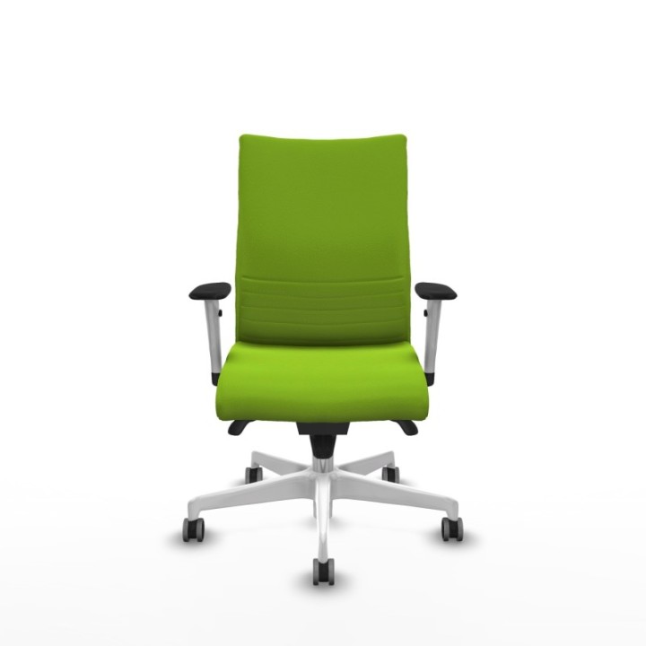 Albacete confidente sincro similpiel pistacho brazos 1D blancos base blanca ruedas 65mm engomadas