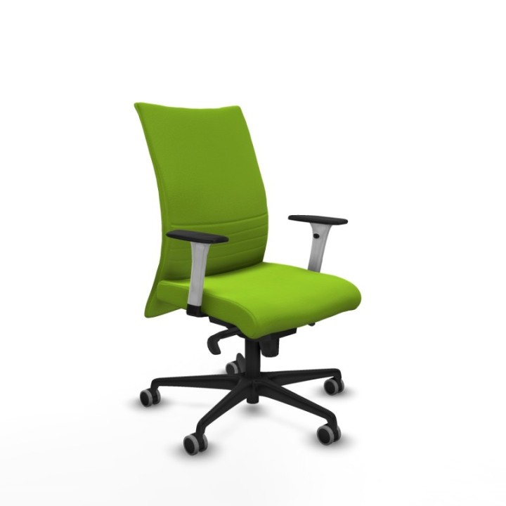 Albacete confidente sincro similpiel pistacho brazos 1D blancos base nailon ruedas 65mm engomadas