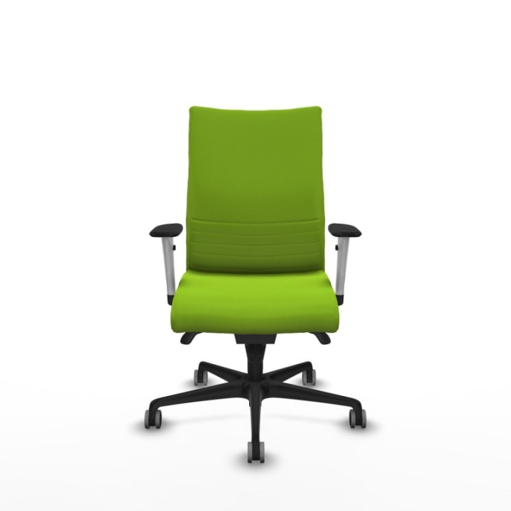 Albacete confidente sincro similpiel pistacho brazos 1D blancos base nailon ruedas 65mm engomadas