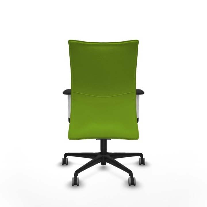 Albacete confidente sincro similpiel pistacho brazos 1D blancos base nailon ruedas 65mm engomadas