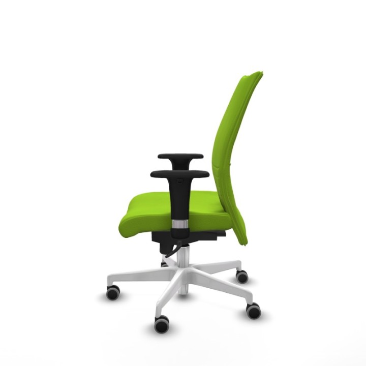 Albacete confidente sincro similpiel pistacho brazos 1D base blanca ruedas 65mm engomadas