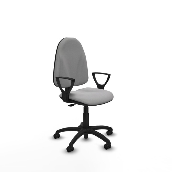 Algarra CP bali gris claro brazos fijos base poliamida ruedas engomadas 50mm