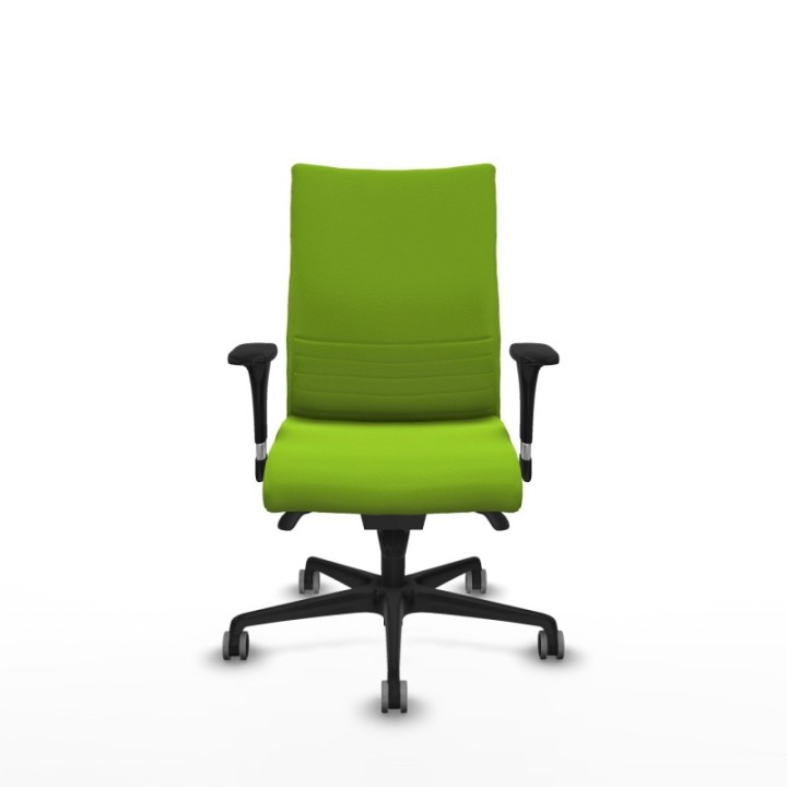 Albacete confidente sincro similpiel pistacho brazos 1D base nailon ruedas 65mm engomadas