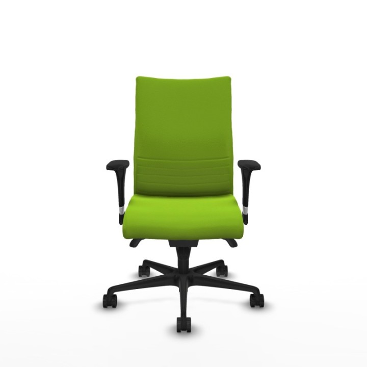 Albacete confidente sincro similpiel pistacho brazos 1D base nailon ruedas 65 mm nailon