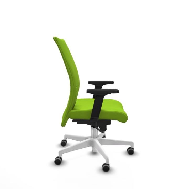 Albacete confidente sincro similpiel pistacho brazos 2D base blanca ruedas 65mm engomadas