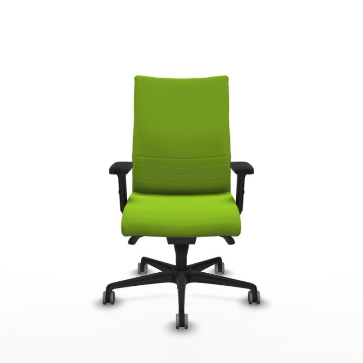 Albacete confidente sincro similpiel pistacho brazos 2D base nailon ruedas 65mm engomadas