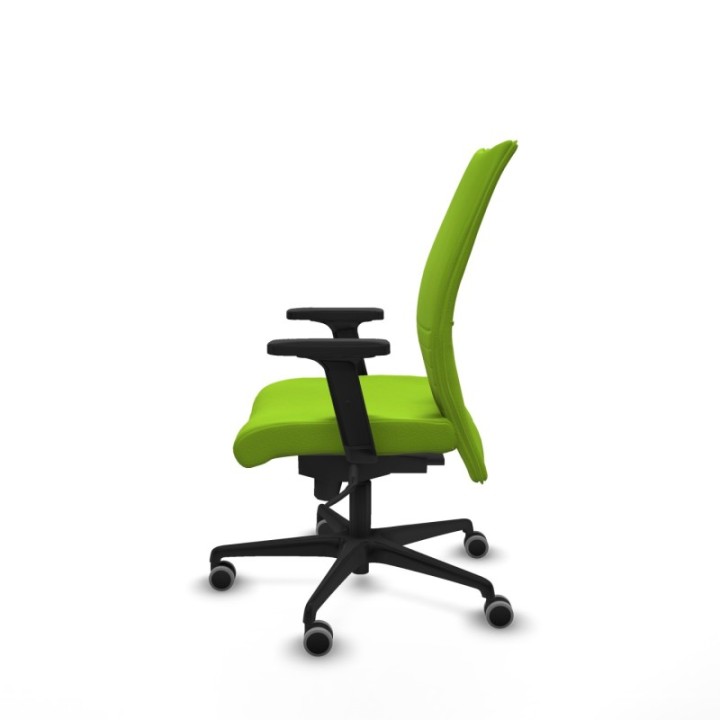 Albacete confidente sincro similpiel pistacho brazos 2D base nailon ruedas 65mm engomadas