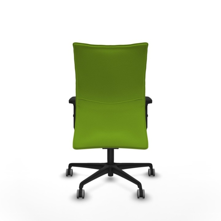 Albacete confidente sincro similpiel pistacho brazos 2D base nailon ruedas 65mm engomadas