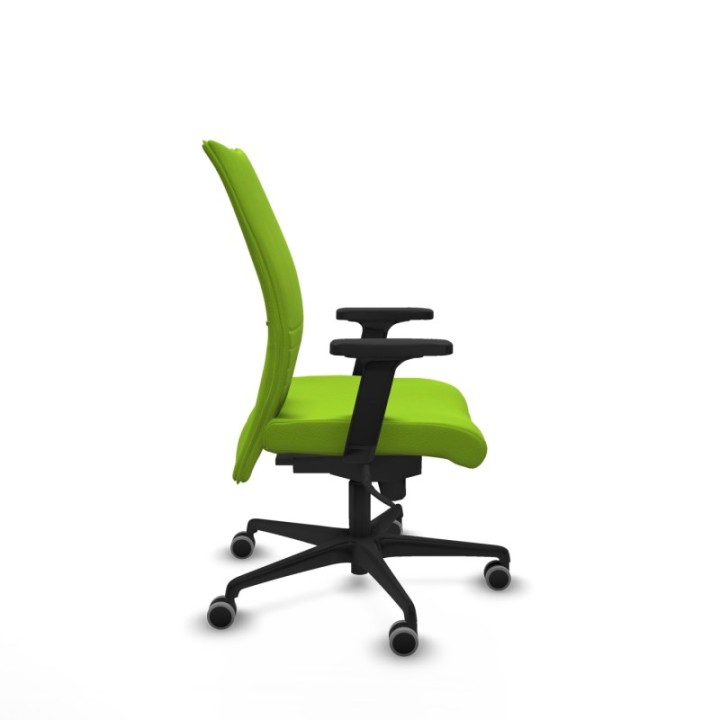 Albacete confidente sincro similpiel pistacho brazos 2D base nailon ruedas 65mm engomadas