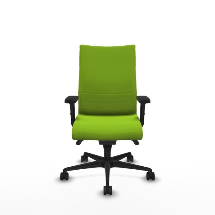 Albacete confidente sincro similpiel pistacho brazos 2D base nailon ruedas 65 mm nailon