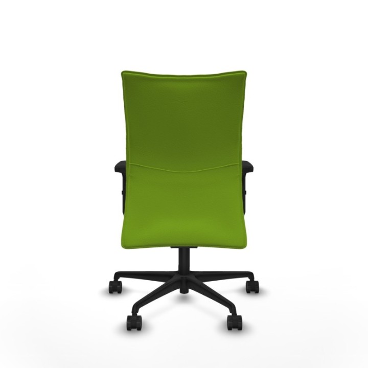 Albacete confidente sincro similpiel pistacho brazos 2D base nailon ruedas 65 mm nailon