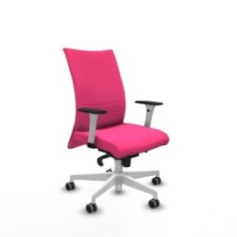 Albacete confidente sincro similpiel rosa brazos 1D blancos base blanca ruedas 65mm engomadas