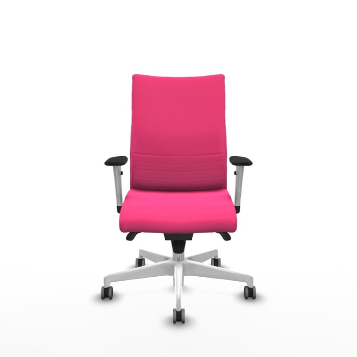 Albacete confidente sincro similpiel rosa brazos 1D blancos base blanca ruedas 65mm engomadas