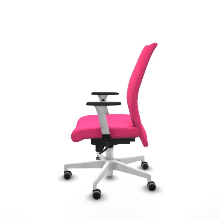 Albacete confidente sincro similpiel rosa brazos 1D blancos base blanca ruedas 65mm engomadas