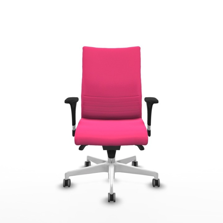 Albacete confidente sincro similpiel rosa brazos 1D base blanca ruedas 65mm engomadas