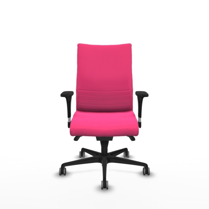 Albacete confidente sincro similpiel rosa brazos 1D base nailon ruedas 65mm engomadas