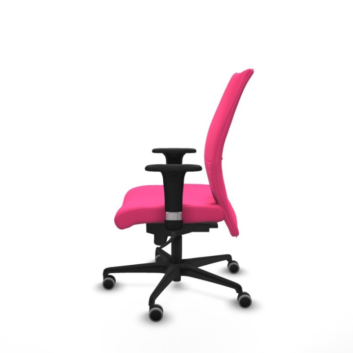 Albacete confidente sincro similpiel rosa brazos 1D base nailon ruedas 65mm engomadas