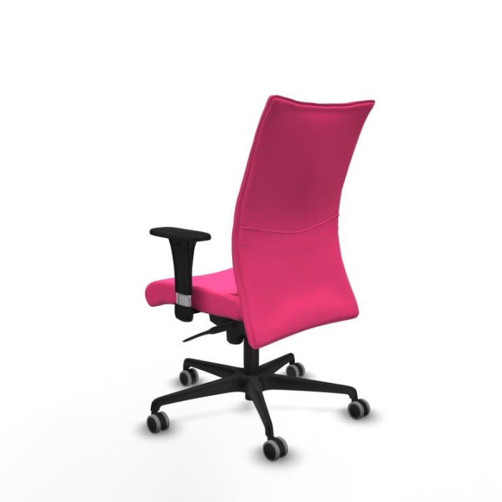 Albacete confidente sincro similpiel rosa brazos 1D base nailon ruedas 65mm engomadas