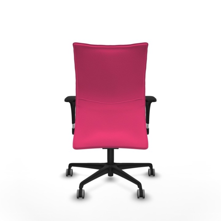 Albacete confidente sincro similpiel rosa brazos 1D base nailon ruedas 65mm engomadas