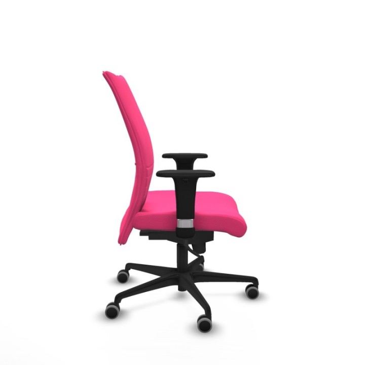 Albacete confidente sincro similpiel rosa brazos 1D base nailon ruedas 65mm engomadas