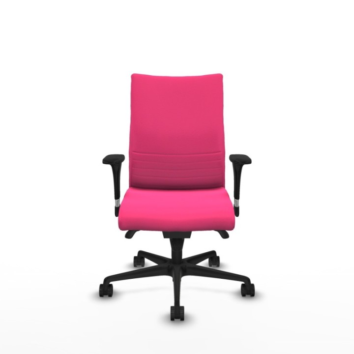 Albacete confidente sincro similpiel rosa brazos 1D base nailon ruedas 65 mm nailon