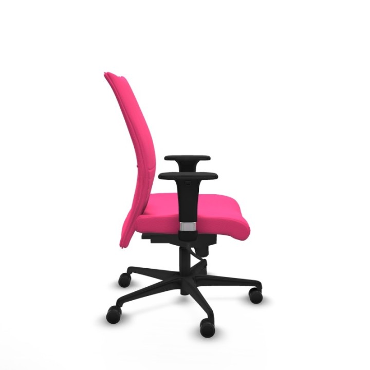 Albacete confidente sincro similpiel rosa brazos 1D base nailon ruedas 65 mm nailon