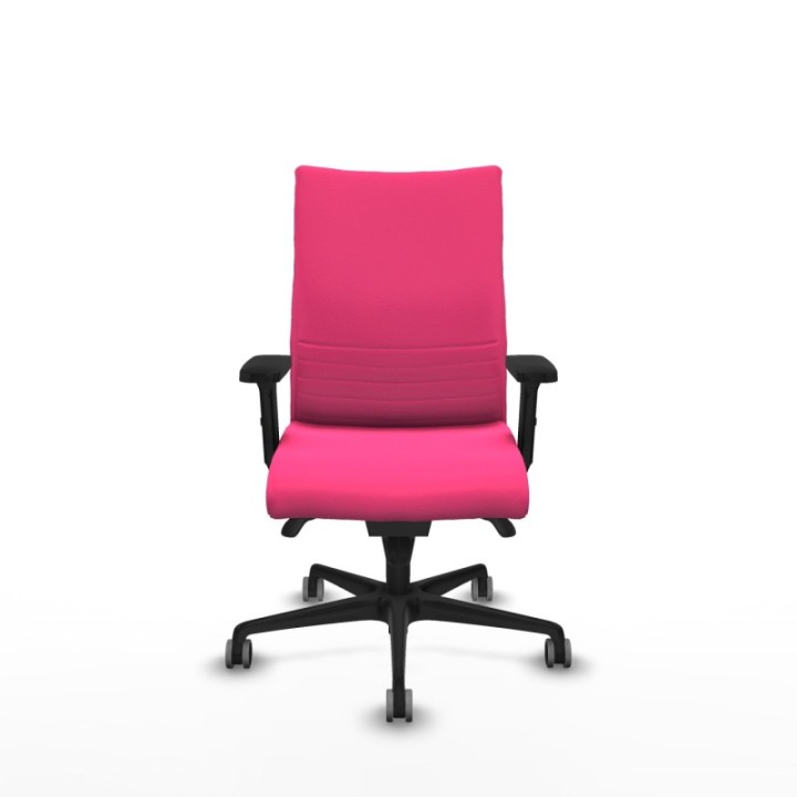 Albacete confidente sincro similpiel rosa brazos 2D base nailon ruedas 65mm engomadas