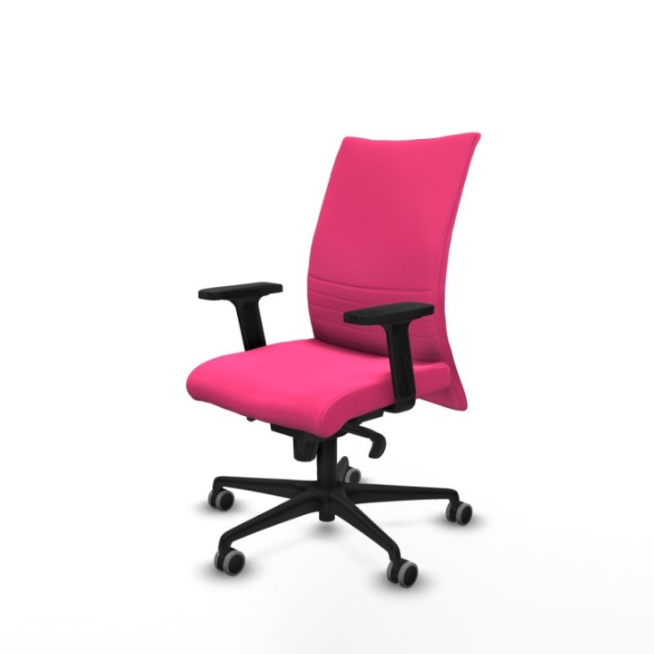 Albacete confidente sincro similpiel rosa brazos 2D base nailon ruedas 65mm engomadas