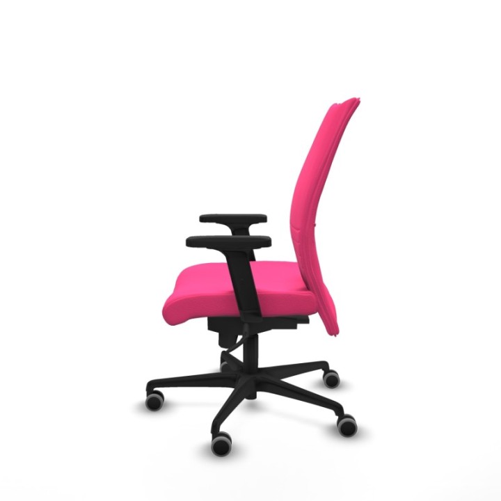 Albacete confidente sincro similpiel rosa brazos 2D base nailon ruedas 65mm engomadas