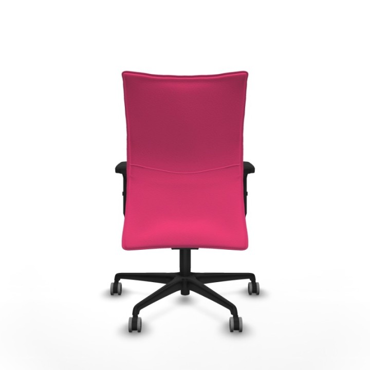 Albacete confidente sincro similpiel rosa brazos 2D base nailon ruedas 65mm engomadas