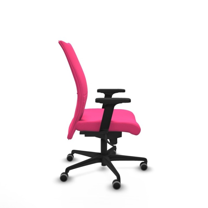 Albacete confidente sincro similpiel rosa brazos 2D base nailon ruedas 65mm engomadas