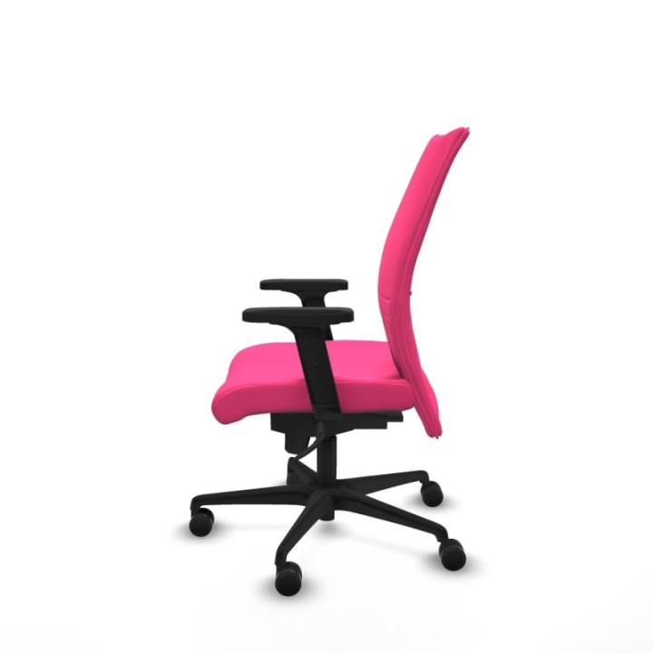 Albacete confidente sincro similpiel rosa brazos 2D base nailon ruedas 65 mm nailon