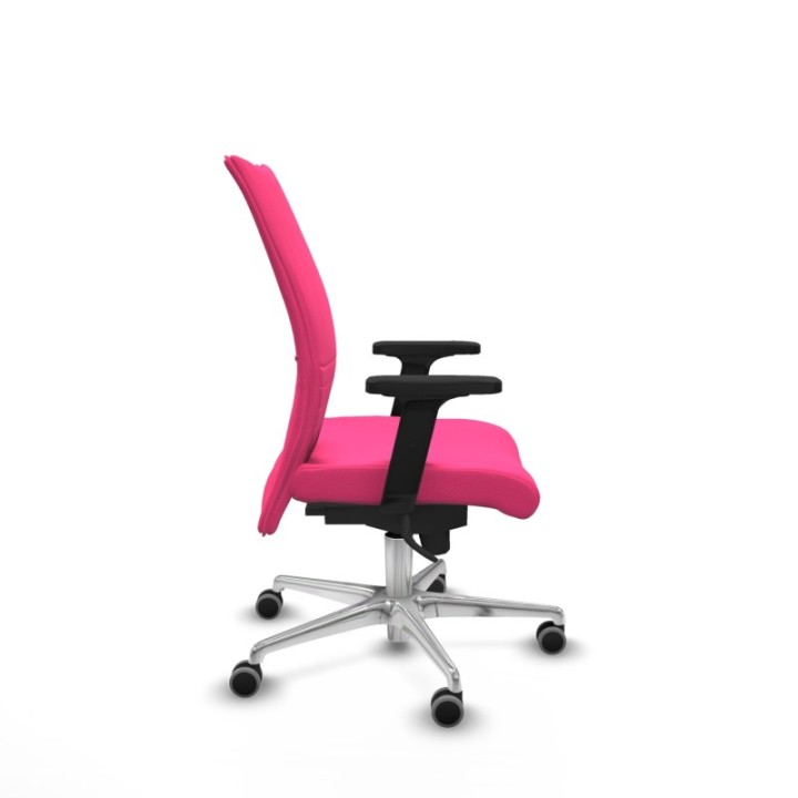 Albacete confidente sincro similpiel rosa brazos 2D base aluminio ruedas 65mm engomadas