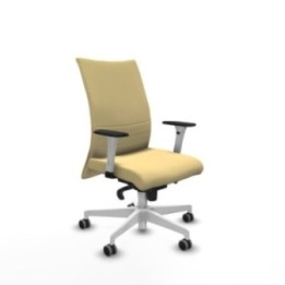 Albacete confidente sincro similpiel crema brazos 1D blancos base blanca ruedas 65mm engomadas