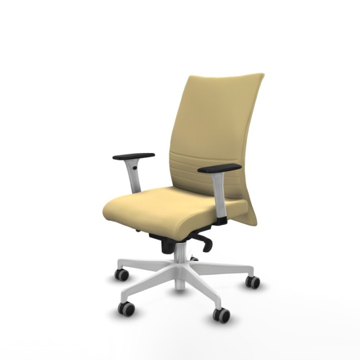 Albacete confidente sincro similpiel crema brazos 1D blancos base blanca ruedas 65mm engomadas