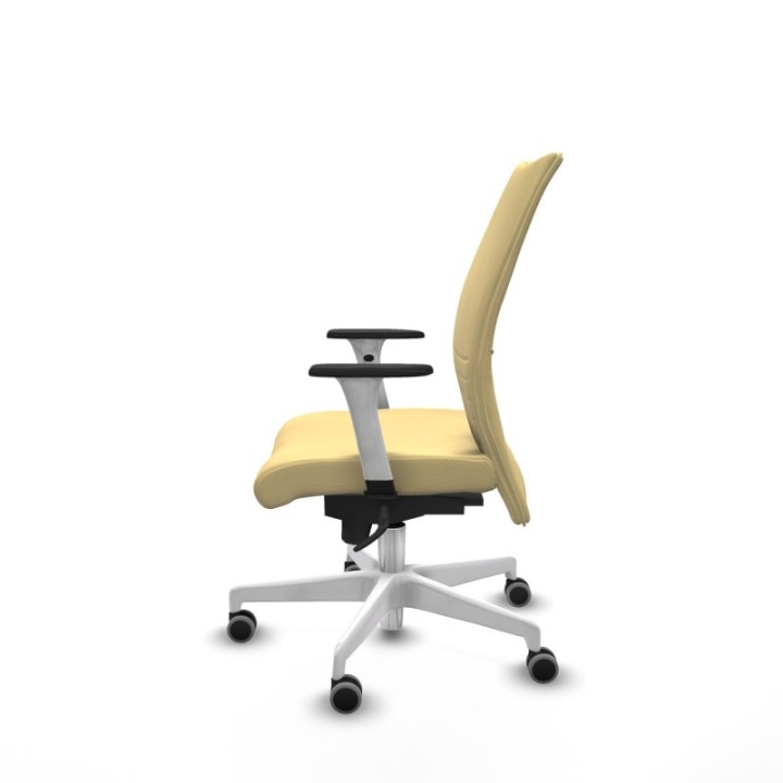 Albacete confidente sincro similpiel crema brazos 1D blancos base blanca ruedas 65mm engomadas