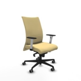 Albacete confidente sincro similpiel crema brazos 1D blancos base nailon ruedas 65mm engomadas