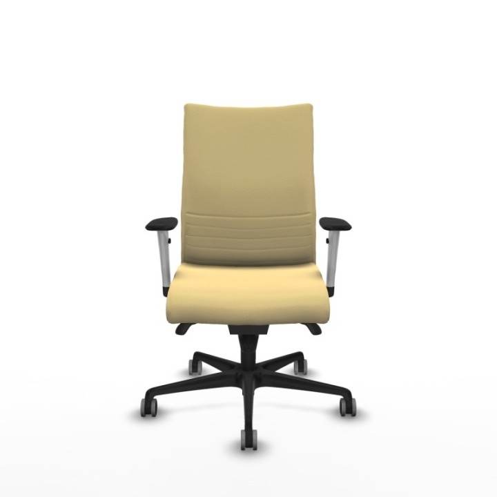 Albacete confidente sincro similpiel crema brazos 1D blancos base nailon ruedas 65mm engomadas