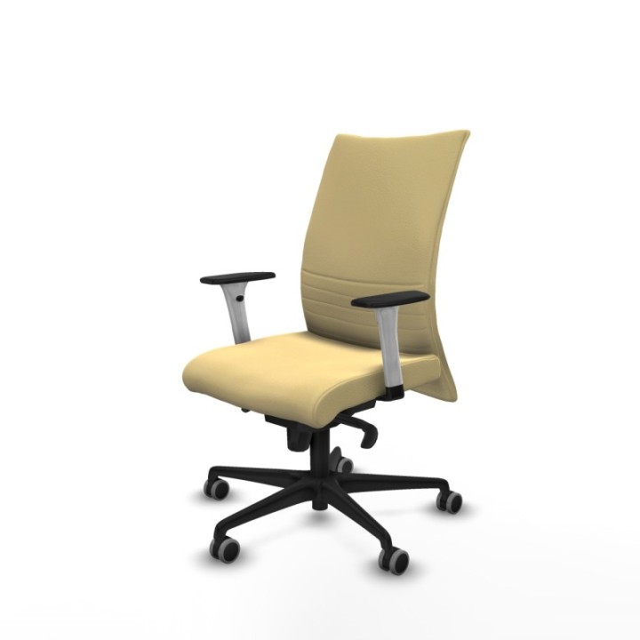 Albacete confidente sincro similpiel crema brazos 1D blancos base nailon ruedas 65mm engomadas