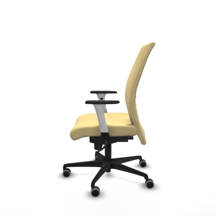 Albacete confidente sincro similpiel crema brazos 1D blancos base nailon ruedas 65mm engomadas