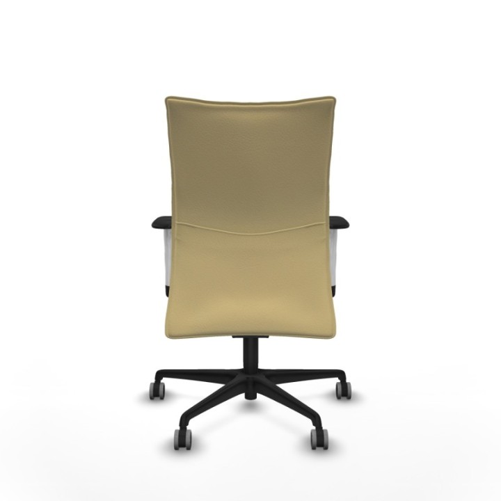 Albacete confidente sincro similpiel crema brazos 1D blancos base nailon ruedas 65mm engomadas