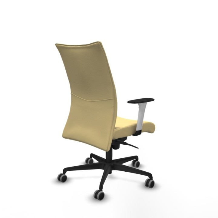 Albacete confidente sincro similpiel crema brazos 1D blancos base nailon ruedas 65mm engomadas