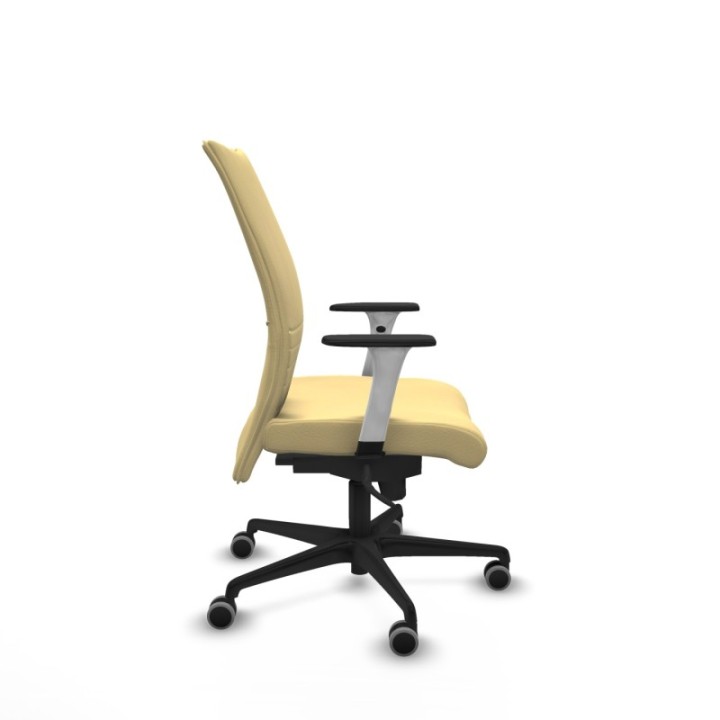 Albacete confidente sincro similpiel crema brazos 1D blancos base nailon ruedas 65mm engomadas