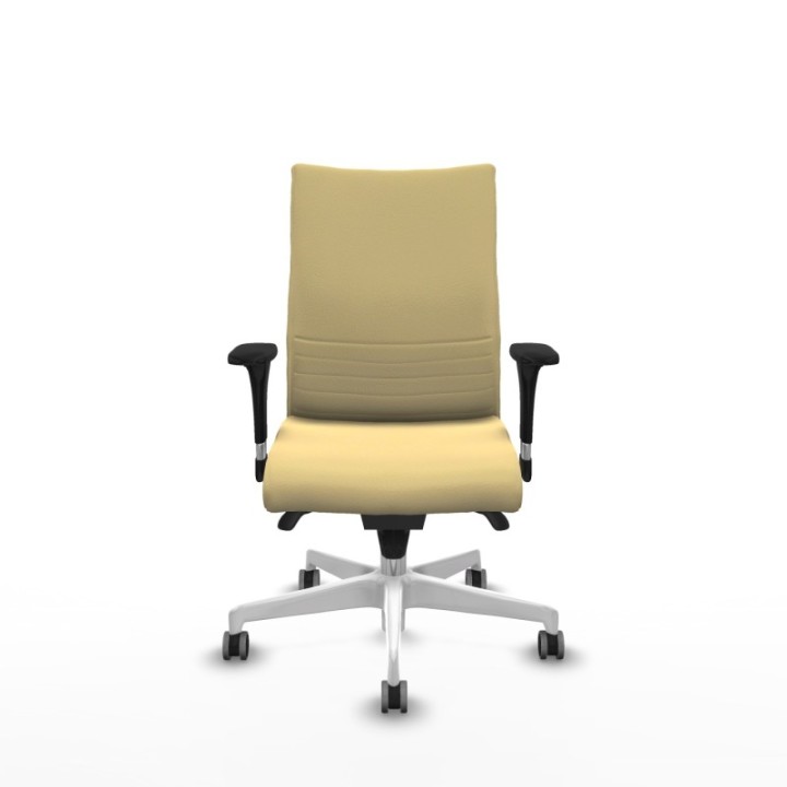 Albacete confidente sincro similpiel crema brazos 1D base blanca ruedas 65mm engomadas