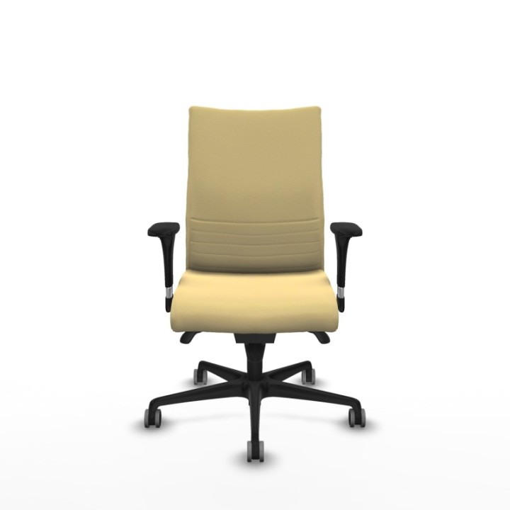 Albacete confidente sincro similpiel crema brazos 1D base nailon ruedas 65mm engomadas