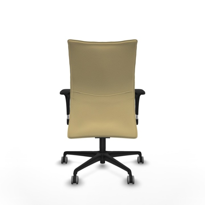 Albacete confidente sincro similpiel crema brazos 1D base nailon ruedas 65mm engomadas