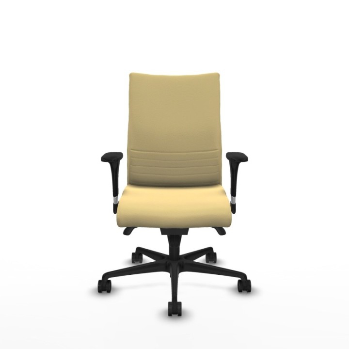 Albacete confidente sincro similpiel crema brazos 1D base nailon ruedas 65 mm nailon