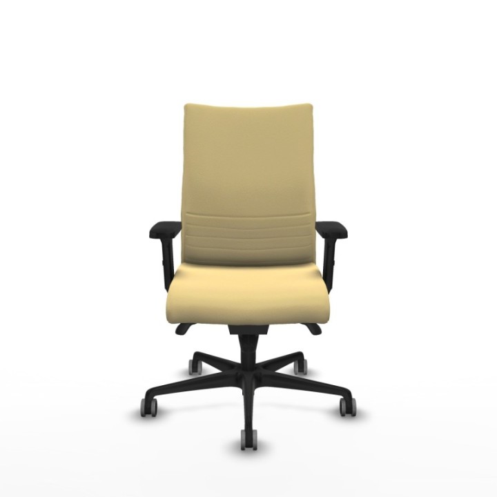 Albacete confidente sincro similpiel crema brazos 2D base nailon ruedas 65mm engomadas